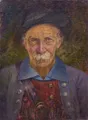 Karl Ernst Hänsel, Portrait of a Peasant Facing Forward. 1946.