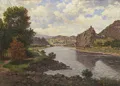 Josef Reiner, Der Schreckenstein mit Blick auf Ústí nad Labem. 1927.