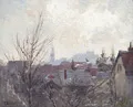 Paul Wilhelm Tübbecke, Blik over de daken van Weimar naar de kasteeltoren en het kasteel. Waarschijnlijk jaren 1890.