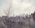 Paul Wilhelm Tübbecke, View over the roofs of Weimar to the castle tower and castle. Probably 1890s.