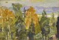 Otto Westphal "Dresden Loschwitz. View towards Blasewitz in autumn". 1967.