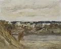 Werner Wittig "An der Elbe". Probably 1960s/1970s.