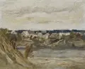 Werner Wittig "An der Elbe". Probably 1960s/1970s.