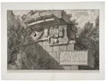 Giovanni Battista Piranesi „Parte della Facciata del Sepolero di Cecilia Metella cogli Ornamenti, che in oggi esistono”. 1756.
