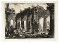 Giovanni Battista Piranesi "Vue des restes du derrière du Pronaos du Temple de Neptune". 1778.