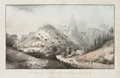 Johann Gottfried Jentzsch «Le Village de Raden auprés de Koenigstein en Saxe». Около 1800.