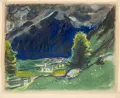 Siegfried Berndt "Thunderstorm in Mallnitz" / "Mallnitz" / Birches by the Stream. 1930 and 1936.