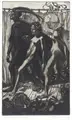 Max Brüning, Mephisto with Gretchen and Marthe / Lady in an Armchair. Probably 1920s.
