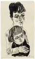 Conrad Felixmüller « Frau Matil und Sohn » (« Mutter und Sohn »). 1922.