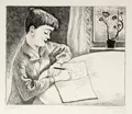Conrad Felixmüller "Luca zeichnet". 1926.
