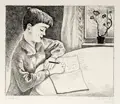 Conrad Felixmüller "Luca zeichnet". 1926.