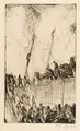 Josef Hegenbarth "Feuer". Circa 1920.