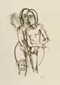 Karl Hofer, Two Girls Embracing. 1923.
