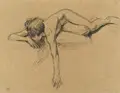 Ludwig von Hofmann, Reclining Boy Nude. Circa 1900.