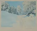 Friedrich Iwan, Winter sun in the Giant Mountains. Probably 1920s/1930s.