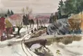 Hans Jüchser, Winter in Dresden-Wachwitz (?). 1934.
