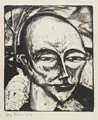Max Kaus "Mužská hlava (Mongolská hlava)". 1918.
