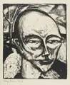 Max Kaus "Man's Head (Mongolian Head)". 1918.