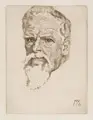 Max Klinger "Self-Portrait" / "Integer Vitae". 1918 / 1885.