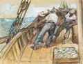 Hermann Kohlmann "Hauling in nets". 1942.