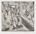 Bernhard Kretzschmar "Im Fleischerladen". 1920.