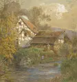 Max Merker, Angler at the Mill Stream. 1st quarter 20th century.