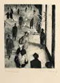 Theodor Eduard Scharf, Seven prints from the series "Stadt bei Nacht". 1923.