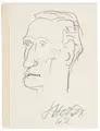 Otto Dix, Portrait of Roland Hettner. 1962.