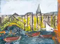 Ernst Hassebrauk, Venice – Grand Canal with Rialto Bridge. Probably 1960s.
