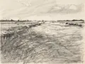 Ernst Hassebrauk "Elbe près de Radebeul dans l'ambiance du soir". 1966.