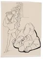 Josef Hegenbarth « Illustration pour Charles de Coster » / « Illustration pour Faust II – Hélène devant le palais de Ménélas » / « Petite Crucifixion ». 1960/1959/1950.