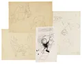 Josef Hegenbarth „Ilustrace k: de Coster 'Smetse Smee'“ / Tři listy skic. 1960 / pravděpodobně 50. léta.
