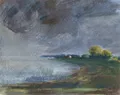 Gunter Jacob, Dunkle Wolken über Mönchsgut (Rügen). Wohl spätes 20. Jh.