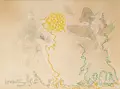 Edmund Kesting, Ahrenshoop – Yellow sun between trees. 1969.
