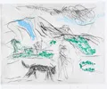 Gerda Lepke, Landschap met figuur en dier / "Over het thema jazz" / "Danseres" / "Ontmoeting". 1991–2003.