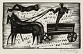 Gerhard Marcks "Mythisches Gespann" / "Stierkampf IV" / . 1922 (1971)/1950.