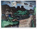 Ernst Mollenhauer "Street in Keitum on Sylt". 1957.