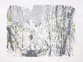 Chu Teh-Chun, Untitled (Green-Yellow-Grey). Late 1980s / early 1990s.