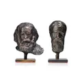 Fritz Cremer, Portrait head of Karl Marx / Portrait head of Friedrich Engels. 1986.