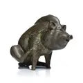 Gottfried Kohl "Sitzender Keiler". 1981. Cast 1983.
