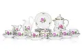 Moka servis "Rote Rose" pro šest osob. Meissen. Kolem 1745. Období formování 1974-1978.