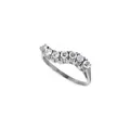 Filigree diamond wave band ring.