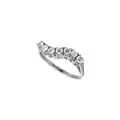 Filigree diamond wave band ring.
