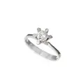 Filigree white gold ring with diamond solitaire (approx. 0.48 ct).