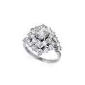 Grande bague fleur en diamant (env. 3,3 ct).