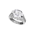 White gold ring with moissanite solitaire (approx. 3.6 ct).