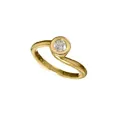 Bague filigrane en or jaune avec solitaire diamant. Angela Cummings, New York. 1986.