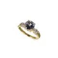 Tanzanite solitaire ring (approx. 2.1 ct)