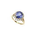 Filigree sapphire entourage ring (approx. 3.3 ct).