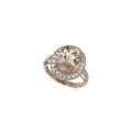 Rose gold morganite entourage ring (approx. 4.3 ct).
